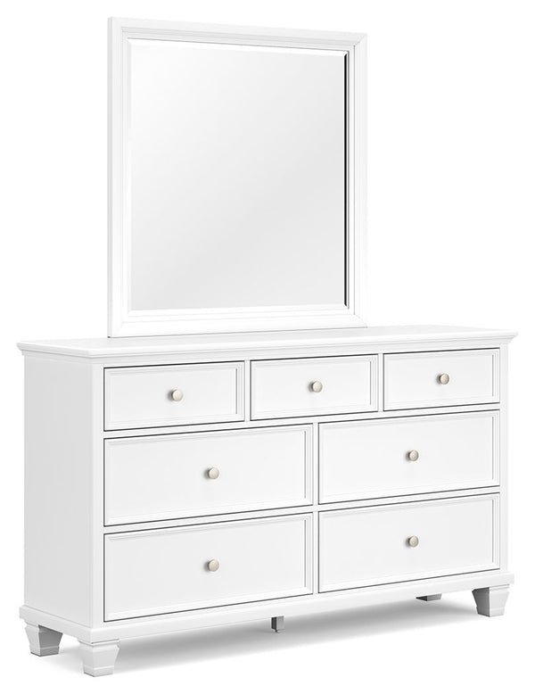 The casual design of this dresser and mirror introduces a time-honored look to your restful retreat. Spacious enough to hold all your essentials, the beautifully crafted piece is built to last. Distinctive framing gives its drawer fronts brilliant dimensi