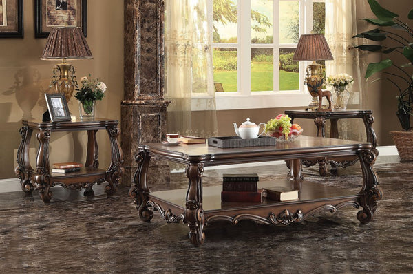 KD, Rectangular Coffee Table â€¢ Open Compartment: Bottom Shelf â€¢ Wooden Top â€¢ Oversized Scrolled Legs & Shelf Apron: Poly Resin with Antique Constrast Finish<br/><br/><b>Product Features</b><ul><li>Exclusive Design</li><li>Occasional Table</li><li>Op