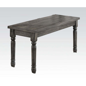 KD, Armless Bench (NO Storage) Stationary Seat: Standard Dining Height Wooden SEAT & Apron: Wood Veneer (Knotty Oak), Straight Profile, 25mm Thick, Plain Apron: 65mm BACKLESS Wooden Turned Leg: Solid Wood (Rbw), Size: 53mm () Armless<br/><br/><b>Product F