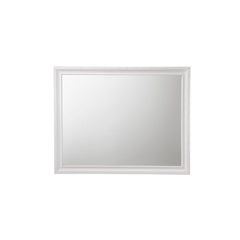 Mirror Not Beveled<br/><br/><b>Product Features</b><ul><li>Case: 1Pc/1Ctn</li><li>Finish: White</li><li>Style: Contemporary</li><li>Materials: Wood, Mirror, Veneer, Composite Wood</li></ul><br/>
