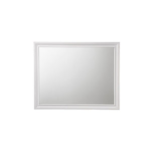Mirror Not Beveled<br/><br/><b>Product Features</b><ul><li>Case: 1Pc/1Ctn</li><li>Finish: White</li><li>Style: Contemporary</li><li>Materials: Wood, Mirror, Veneer, Composite Wood</li></ul><br/>