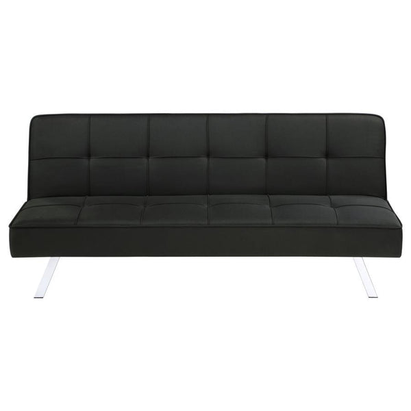 Joel - Upholstered Tufted Convertible Sofa Bed - Black