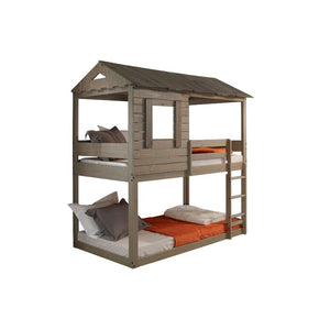 Make bedtime fun again with the Darlene Bunk Bed. This sturdy piece is expertly crafted with selected solid pine wood. Guardrails are included for added safety, as well as a ladder for easy access to and from the top bed. Perfectly complemented by a Multi