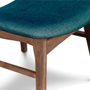 Oscar - Chair With Cushion (Set of 2) - Walnut / Forest Green