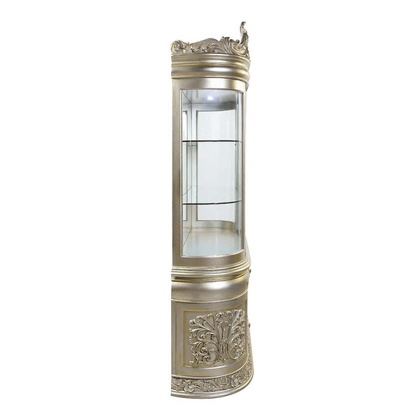  the cabinet glistens with a touch of glam