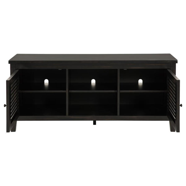  offering concealed storage for media equipment and accessories.