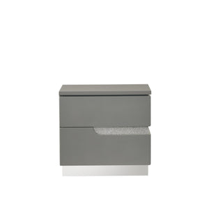  this nightstand offers a sleek and modern look with the added benefits of scratch and