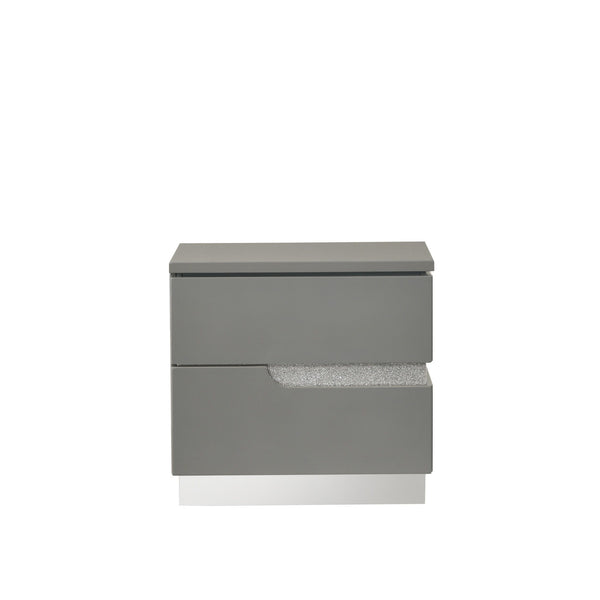  this nightstand offers a sleek and modern look with the added benefits of scratch and