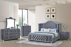 Cameo - Queen Bed - Dark Gray