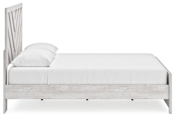 Cayboni - Whitewash - King Panel Bed