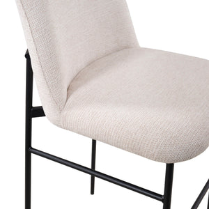 Erik - Bar Chair With Metal Frame (Set of 2) - Beige / Black