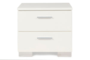  this nightstand features a smooth