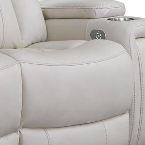 Royce - Power Reclining Sofa And Loveseat - Fantom Ivory