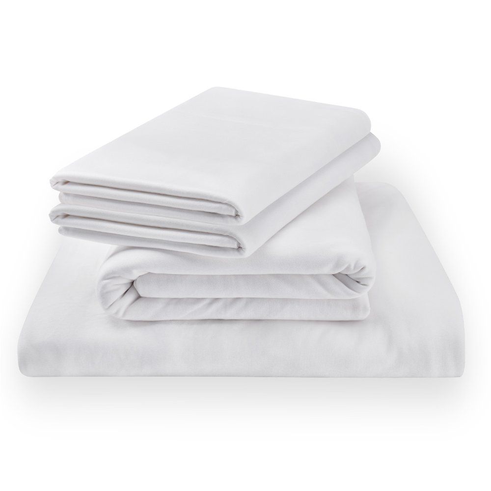 Soft, silky stretch. These 100% rayon from bamboo sheets feature a soft jersey knit with a comfortable stretch and natural moisture-wicking qualities. It all adds up to a silky-smooth feel - and thanks to our unique StayTight bands for a snug, secure fit,