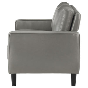 Ruth - Upholstered Track Arm Loveseat - Gray