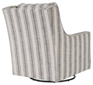 Kambria - Ivory / Black - Swivel Glider Accent Chair