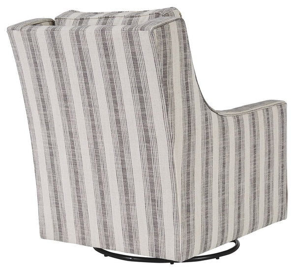 Kambria - Ivory / Black - Swivel Glider Accent Chair