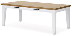  and engineered wood. Stylish two-tone finish featuring butcher block oak veneer tops and classic white cases. Buffet features 3 spacious storage cabinets and upper drawers wit
