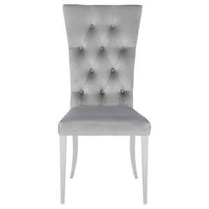 Kerwin - Velvet Upholstered Dining Side Chair (Set of 2) - Gray