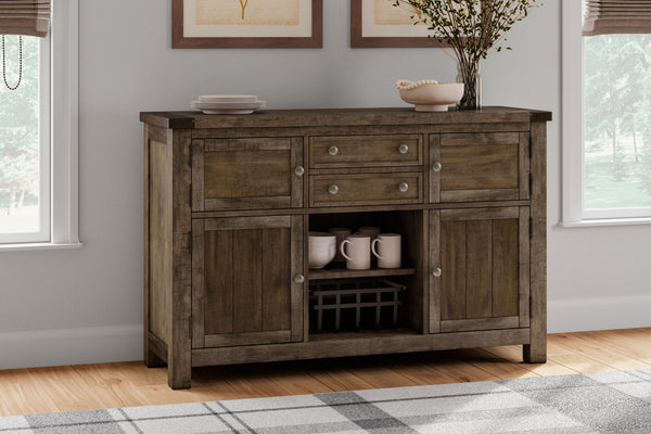  but a closer look reveals beauty in the details. With the plank-effect cabinet doors and table top