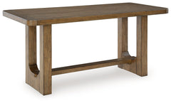 Define your dining space with reliable function and style. This counter height table sits comfortably at the intersection of modern lodge and casual lifestyle aesthetics. Its softly rounded corners keep kids safe and your dining area stylish. Charming arc