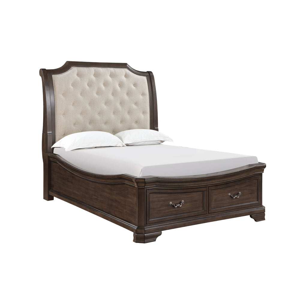 Introducing the Lyndhurst Bed in Walnut Brownâ€”a marvel of enduring craftsmanship. Crafted from solid Acacia, Acacia veneers, and manufactured wood, this bed ensures unparalleled strength and durability. Its rich walnut finish, achieved through a meticul