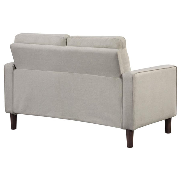 Bowen - Upholstered Track Arm Tufted Loveseat - Beige