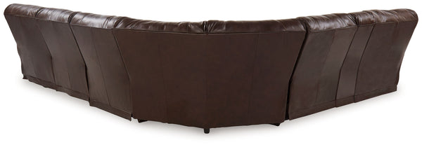  plush cushions and pillow top arms ensure plenty of relaxation. The strikingly modern profile is wrapped in decadently