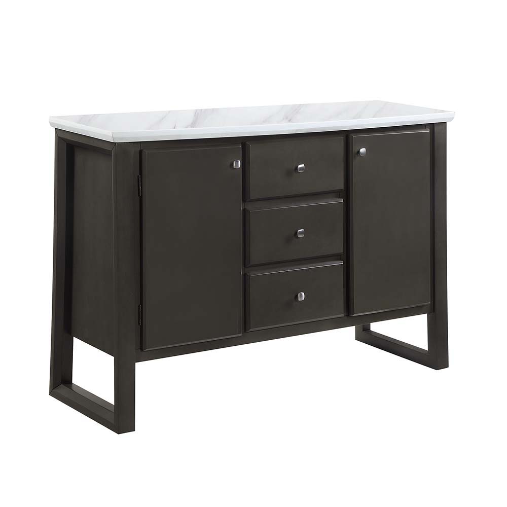 Madan - Server Marble Top - Gray, Dark - 54-"