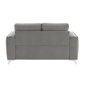 Wenona - Loveseat - Gray Velvet