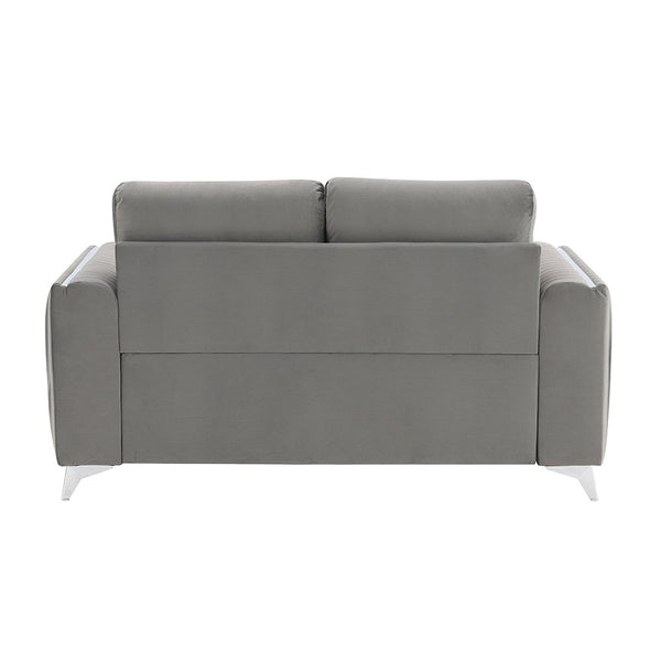 Wenona - Loveseat - Gray Velvet