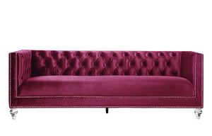 Heibero - Sofa - Burgundy Velvet