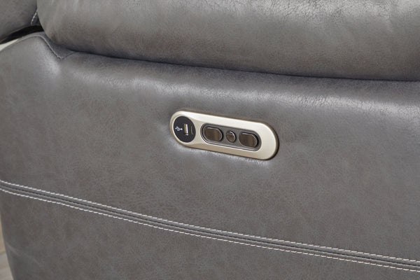 Caldwell - Power Reclining Sofa And Loveseat - Tahoe Charcoal