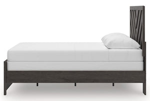 Prendonea - Charcoal - Queen Panel Bed