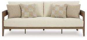  year after year. The gently curved piece features cushions wrapped in Nuvell