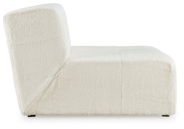  armless design and faux fur upholstery.<br><br><b>Additional Dimensions</b><br><ul><li>Seat