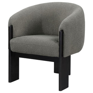 Valdez - Boucle Upholstered Barrel Back Accent Chair - Brown