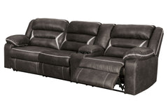 You could play it safe. Or you could choose to stand out in the crowd with this brilliantly styled sectional with power. Ultra cool, ultra contemporary and ultra comfortable, this fashion-forward sectional sports a fabulous faux leather enhanced with cont