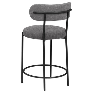 Viola - Boucle Upholstered Counter Chair (Set of 2) - Gray