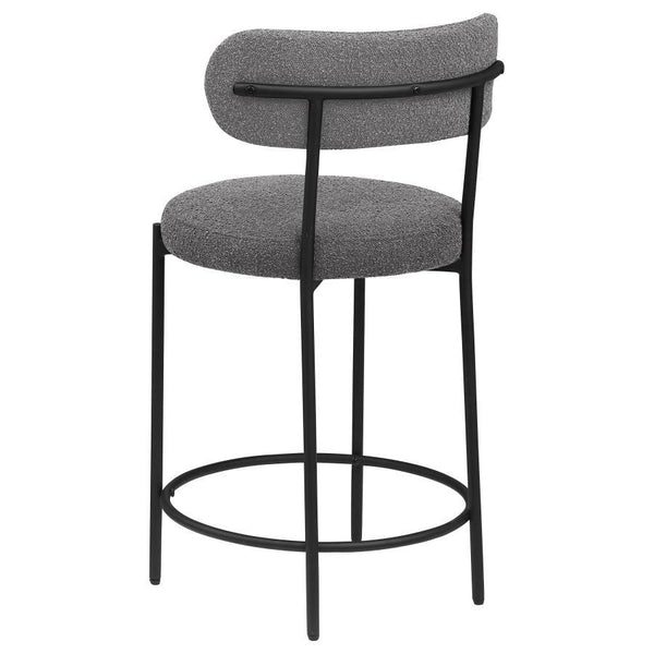 Viola - Boucle Upholstered Counter Chair (Set of 2) - Gray