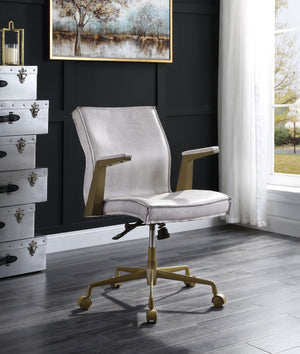 Attica - Executive Office Chair - Vintage White Top Grain Leather
