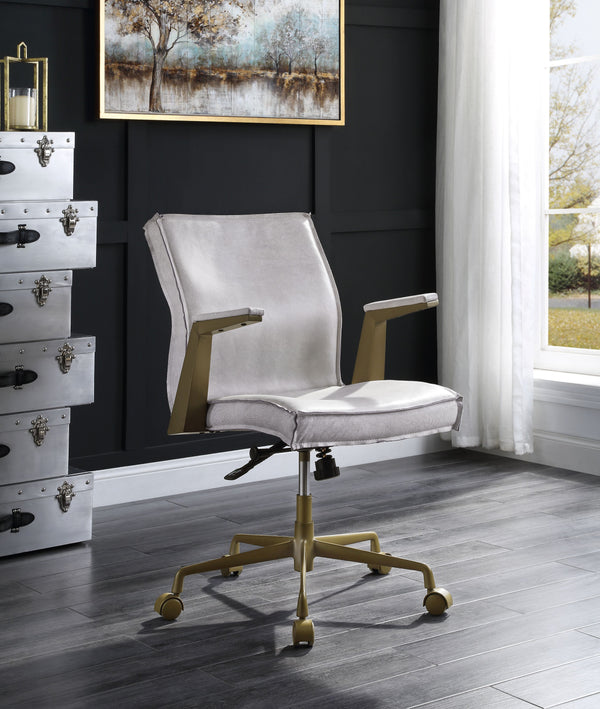 Attica - Executive Office Chair - Vintage White Top Grain Leather
