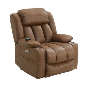Omarion - Power Recliner With Lift & Heating & Massage - Brown
