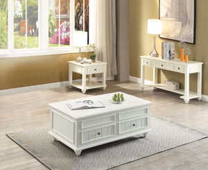 Asssambled, Rectangular Coffee Table w/Lift Top w/2 Drw Wooden Case Frame: Trim Molding Fronts, Poplar & Melamine Wooden Bun Round Leg: KD Drawer: GLIDE Center Wood (2/3 Ext), DT Not Included, Felt-Lined Drawer, Safety Lock Included Q&A] Lift Opens up and