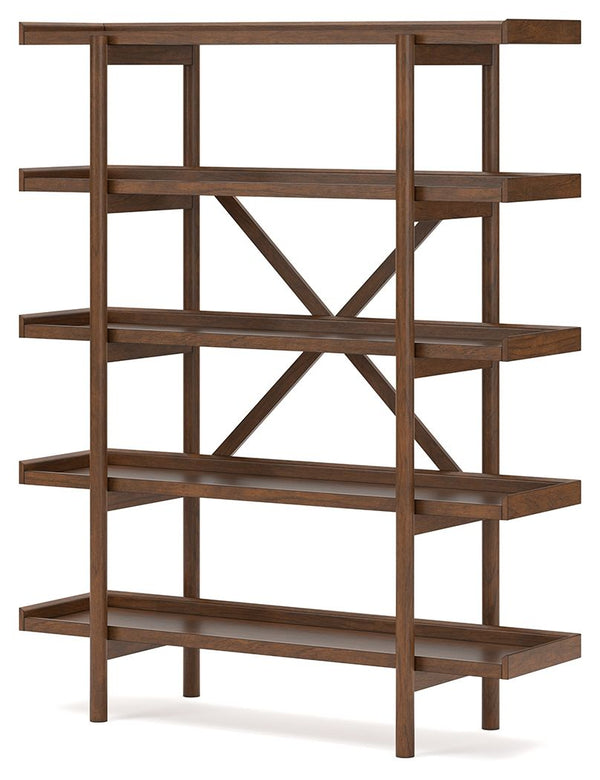 A refreshed take on retro aesthetics. This bookcase adds an air of playful simplicity to your home, capturing the architectural language of mid-century stylings. Subtle in design, it invites the eye with a sleek, open frame. A casual, yet timeless, finish