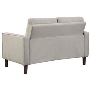 Bowen - Upholstered Track Arm Tufted Loveseat - Beige