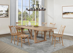 Extension dining table expands up to 106 inches for flexible seating options<h4><b>Middleton - 106" Extension Leaf Dining Table - Natural Brown</b></h4> <table width="100%"><colgroup><col style="width: 30%"> <col style="width: 70%"> </colgroup> <tbody> <t