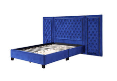 With an oversized headboard, the Damazy bed will become the focal point of any bedroom. The headboard features silver nailhead trim to frame in the crystal-like button tufting. The glimmering crystals give this bed the right hint of glamour. This Damazy b