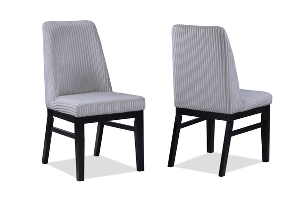 This dining set is a sophisticated blend of contemporary design and artistic flair, ideal for modern homes seeking a touch of elegance. The set features a sleek, round table with a faux marble top that is both beautiful and easy to care for. The table-'s 