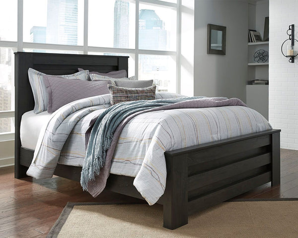 Priced to entice and styled to impress, this alluring queen panel bed is urban sophistication with a decidedly relaxed air. Itâ€™s got the crisp, clean lines of a contemporary piece, but with an earthy element. Deep, horizontal grooves infuse depth and di